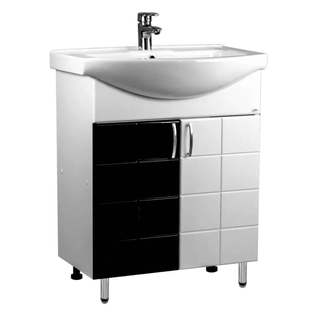 Dulap baie DOMINO - 600mm, Negru - mashtab – Mobilă pentru viața de zi ...