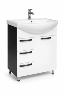 Dulap baie AGAT Antracit (Basic) cu 3 sertare- 750 mm