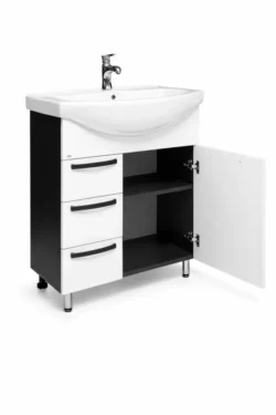 Dulap baie AGAT Antracit (Basic) cu 3 sertare- 750 mm - imagine 2