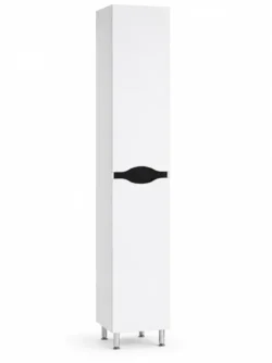 DULAP BAIE VERTICAL PRINT ALB PLACUȚĂ NEGRĂ CU RAFTURI - 350mm*1900mm