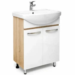 SET BAIE CU LAVOAR AGAT SONOMA (BASIC) CU 2 UȘI - 650mm