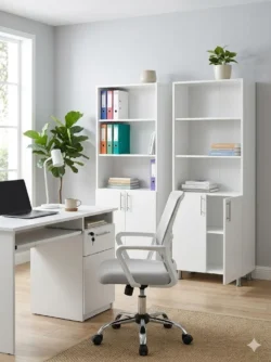 DULAP CU 2 UȘI ALB - 600*340*1900mm - imagine 2
