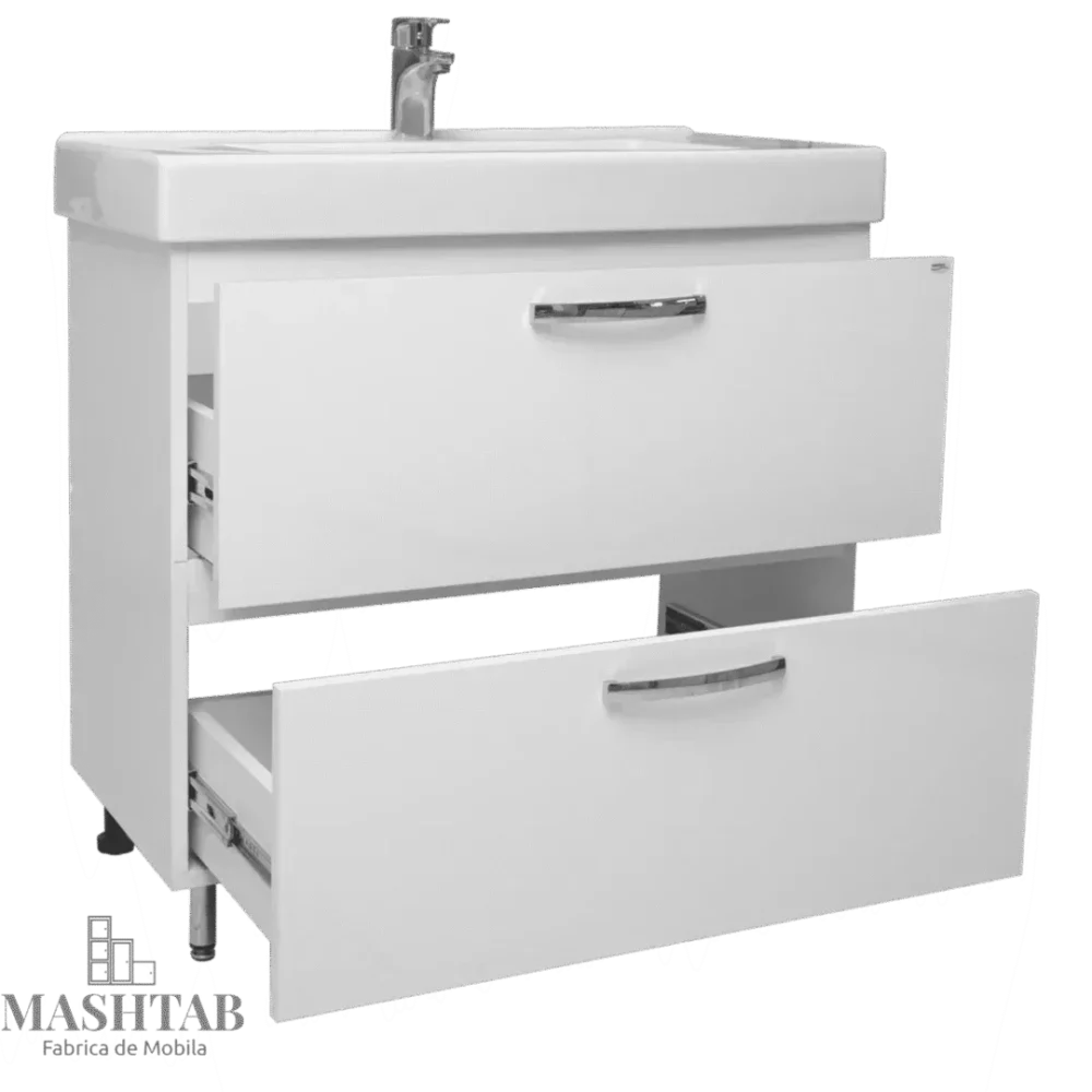 Dulap baie AGATAlb (Basic) cu 2 uși – 650mm - imagine 2