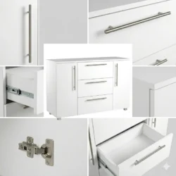 COMODA MADRID 3 SERTARE ALB - 1200mm - imagine 3
