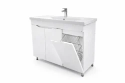 SET BAIE CU LAVOAR PRINT ALB (SAVA) 3 UȘI CU COS - 1000mm