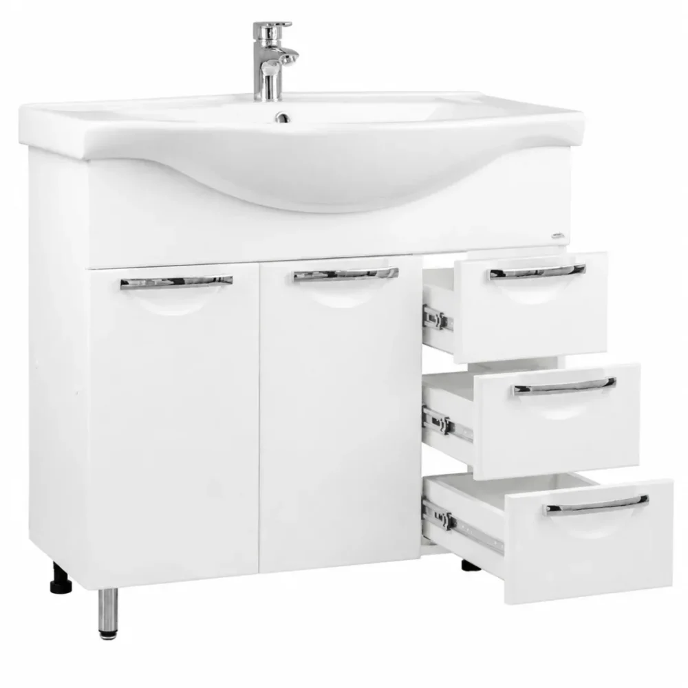 DULAP BAIE DELFIN ALB (BASIC) CU 3 SERTARE - 900mm