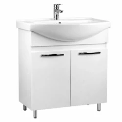 Dulap baie AGATAlb (Basic) cu 2 uși – 650mm