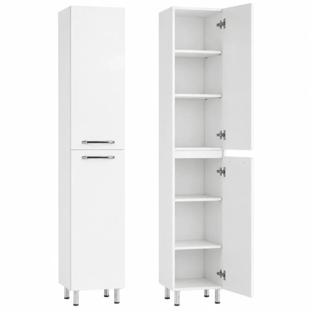 DULAP BAIE VERTICAL AGAT ALB CU RAFTURI - 400mm*1900mm