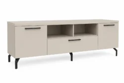 COMODA TV MARTELLO CASHMERE DUBLĂ MÂNERE NEGRE - 1800mm