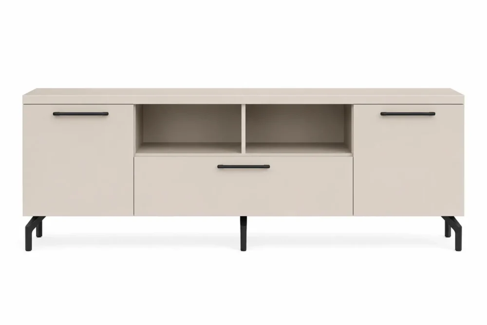 COMODA TV MARTELLO CASHMERE DUBLĂ MÂNERE NEGRE - 1800mm - imagine 2