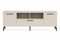 COMODA TV MARTELLO CASHMERE DUBLĂ MÂNERE NEGRE - 1800mm - imagine 2