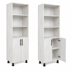 DULAP CU 2 UȘI STEJAR Alb - 600*340*1900mm