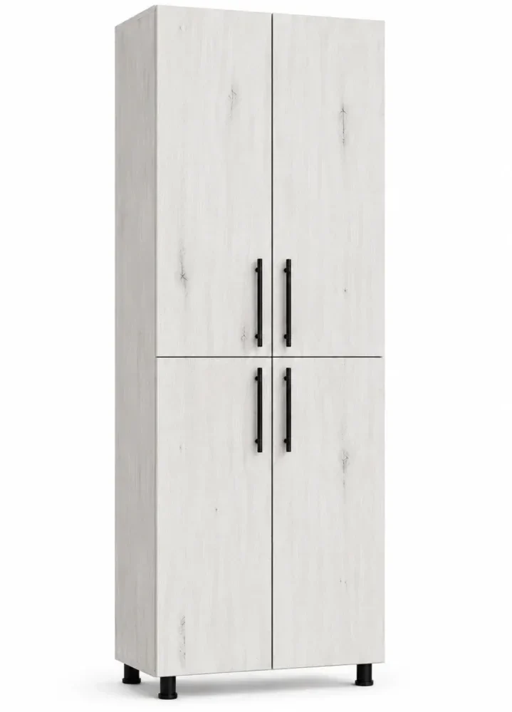DULAP CU 4 UȘI STEJAR Alb - 600*340*1900mm