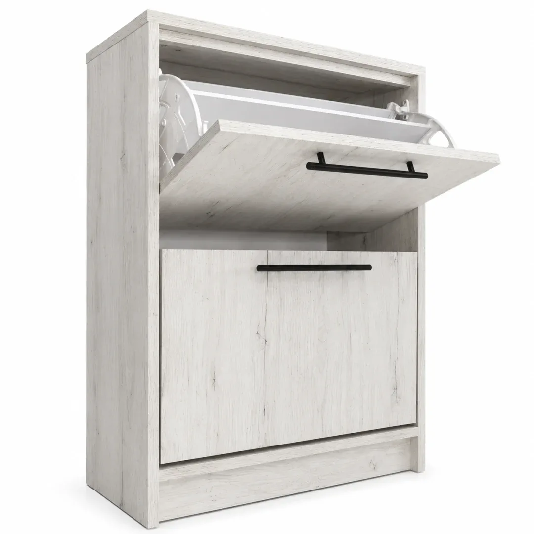 stejar alb PANTOFAR SORIA CU 2 SERTARE STEJAR ALB - 640*290*830mm - imagine 1