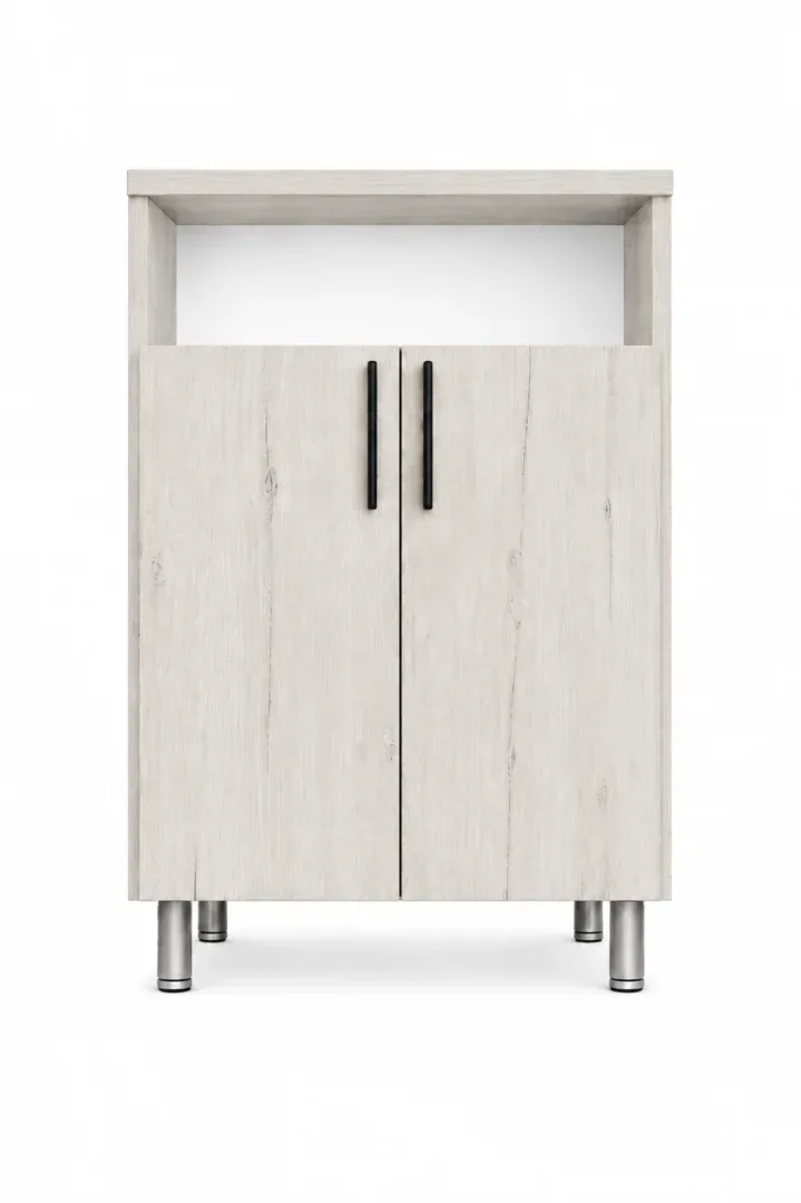 stejar alb minere negre DULAP IMPRIMANTA CU 2 UȘI STEJAR Alb - 600*340*800mm - imagine 1