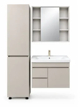 SET DULAP CU LAVOAR SUSPENDAT ANGEL LATTE (SAVA) CU 1 UȘĂ ȘI 2 SERTARE F/M- 800MM - imagine 3