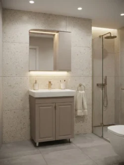 SET DULAP BAIE CU LAVOAR MARBELA (CL) CU 2 UȘI - 600mm - imagine 2
