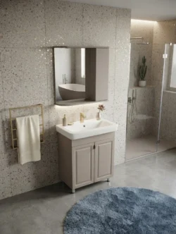 SET DULAP BAIE CU LAVOAR MARBELA (CL) CU 2 UȘI - 600mm - imagine 3