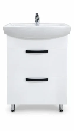 DULAP BAIE AGAT ALB- ANTRACIT (CL) CU 2 SERTARE - 600mm - imagine 2